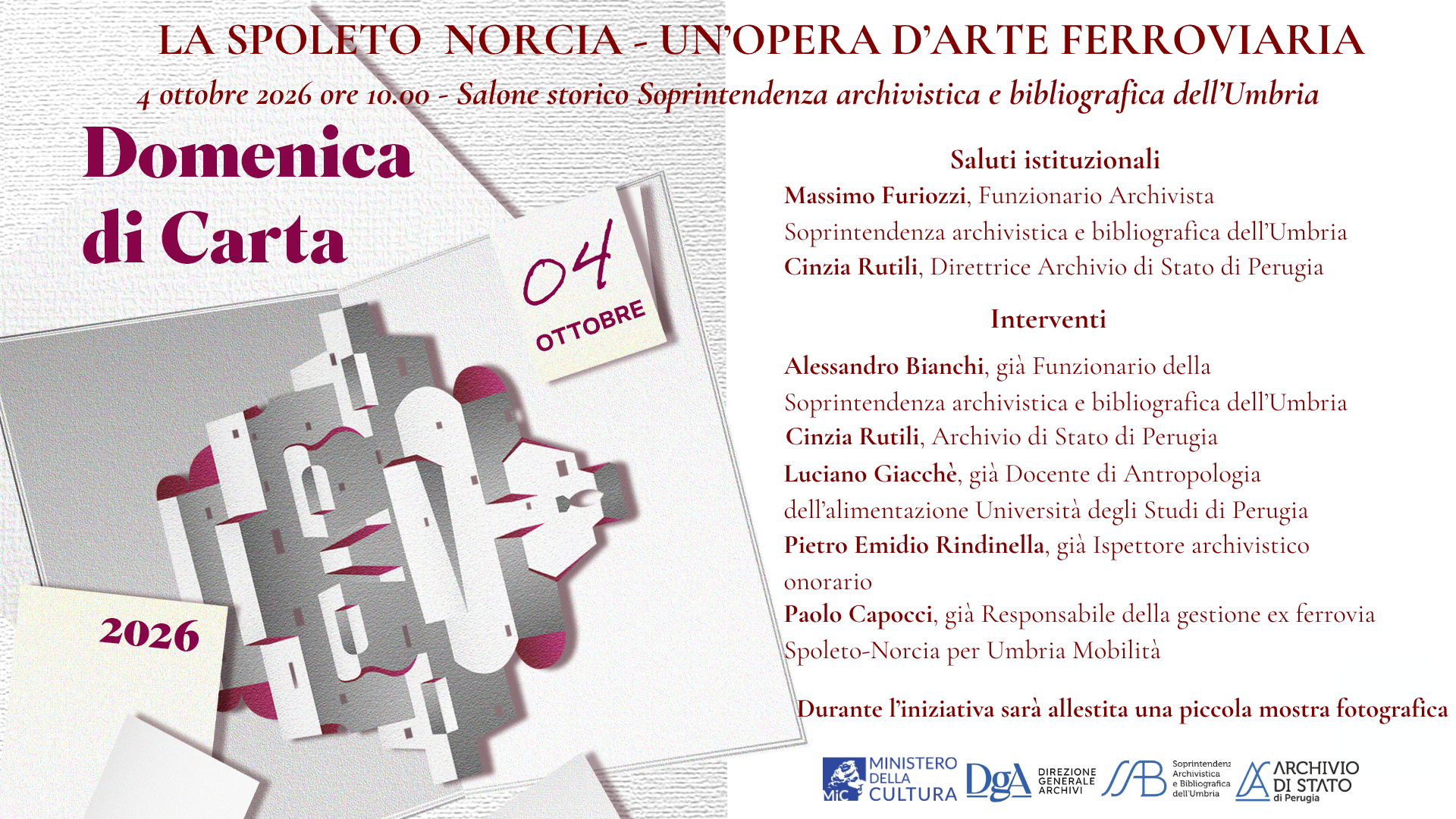 Domenica di Carta 2026 - La Spoleto-Norcia un’opera d’arte ferroviaria